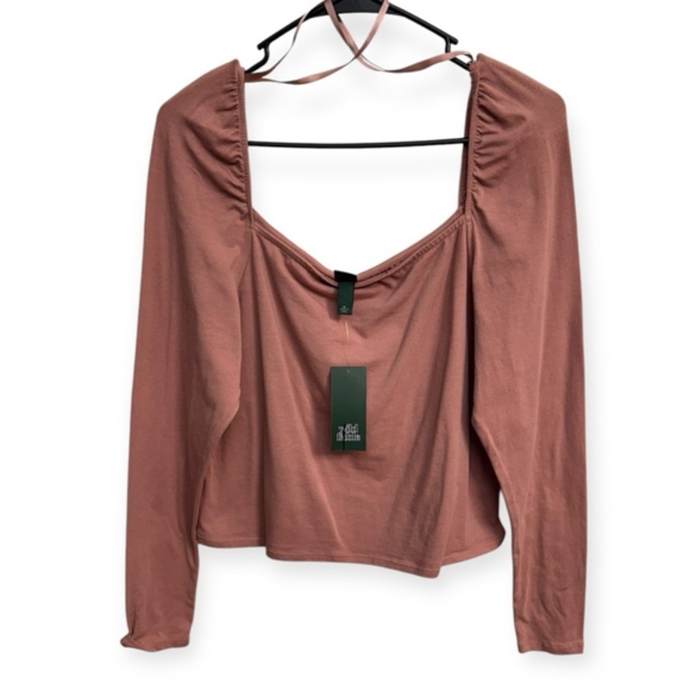 Wild Fable Pink Ruched Fitted Blouse‎